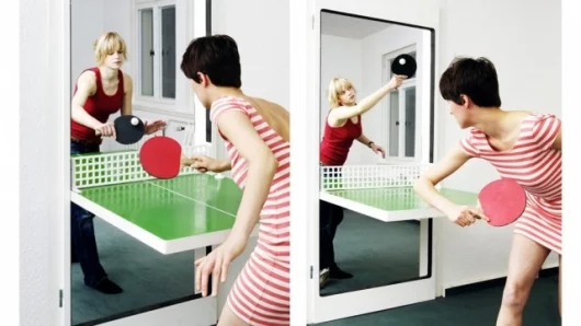 The Ping Pong Door becomes the site of a table tennis battles