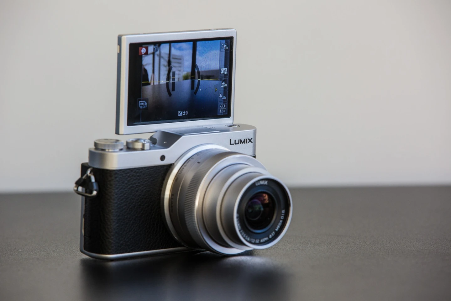 The flip-up screen on the GX850 is perfect for selfies