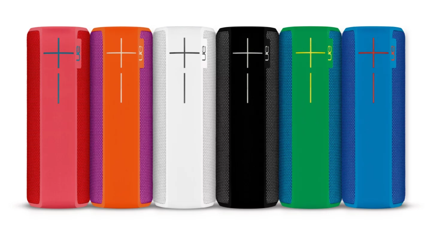 The UE Boom 2 speaker comes in choice of Cherrybomb, Yeti, Phantom, GreenMachine, Tropical, and BrainFreeze colors