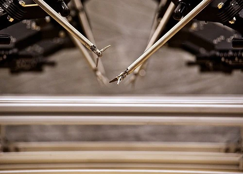 The Raven II surgical robot's mechanical wrists and pincers (Photo: UW)