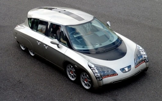 The Eliica eight-wheeled electric supercar