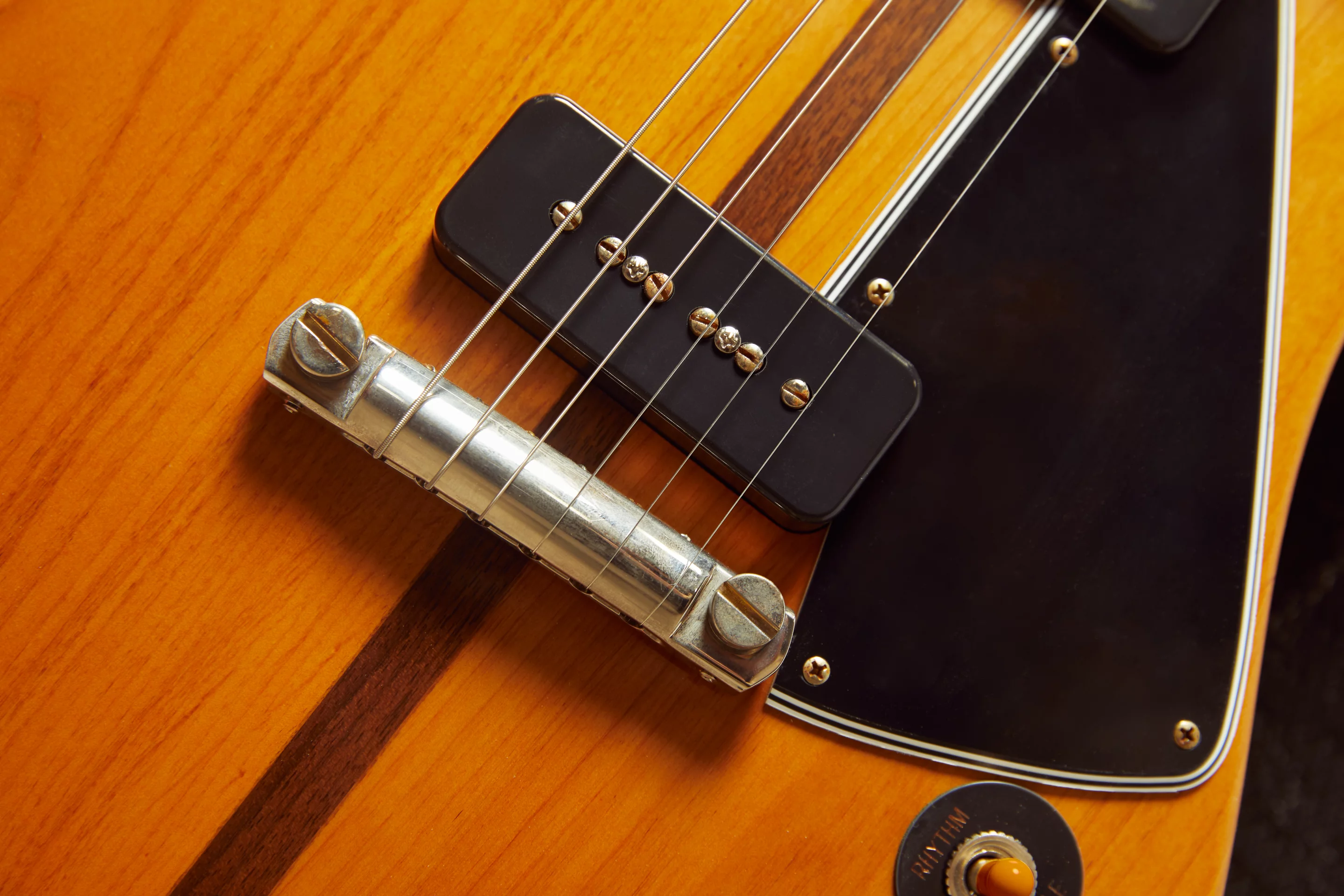 The limited-edition Theodore rocks 1950s tone courtesy of soapbar P-90 pickups