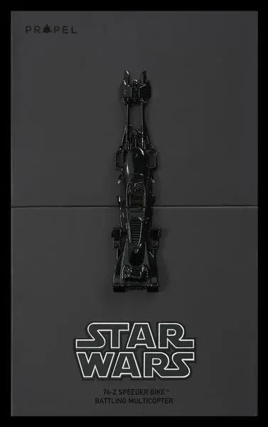 The Speeder Bike box features an embossed image of the vehicle