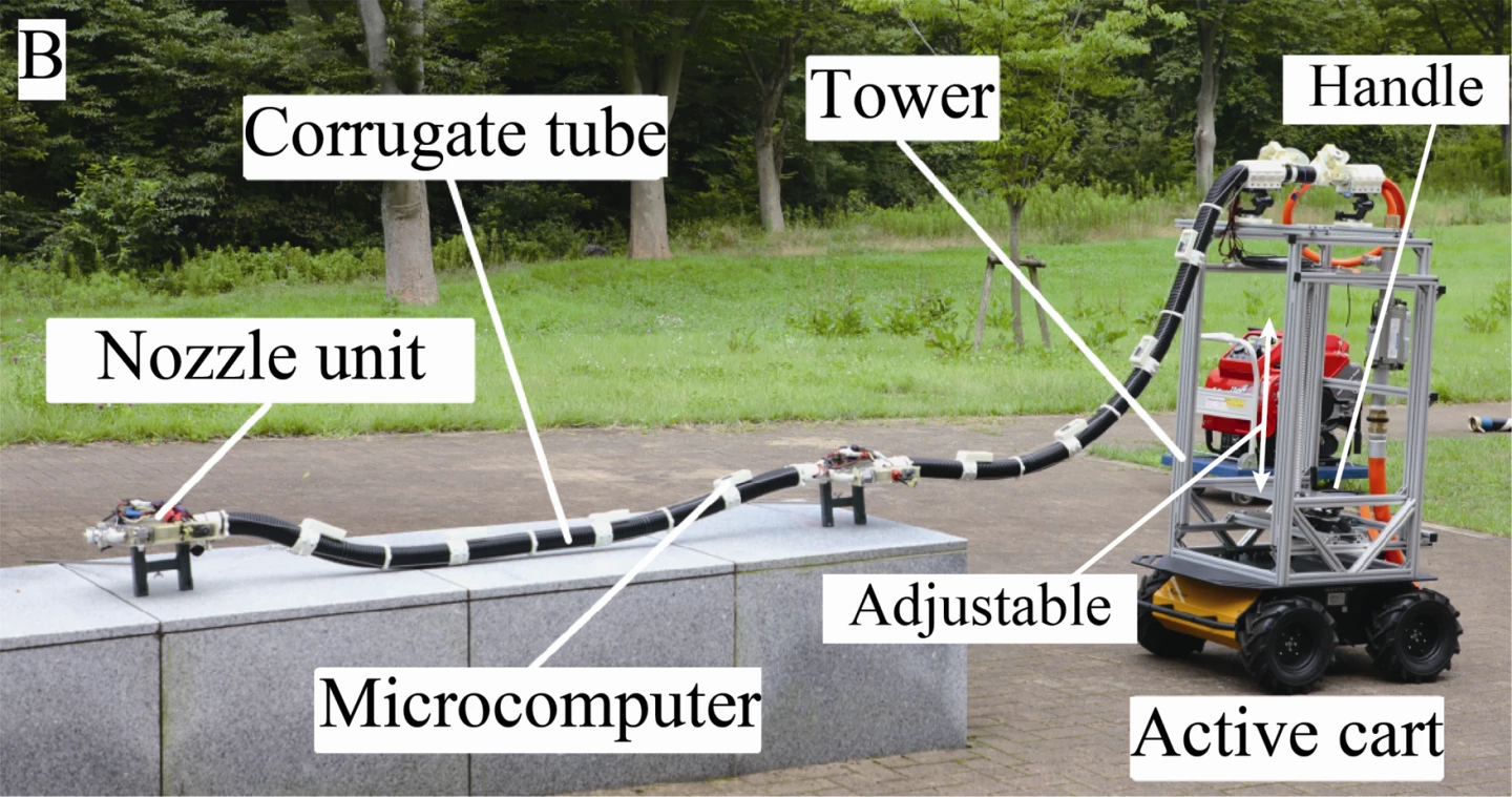 The current prototype is a tad on the short side, with just four metres of hose