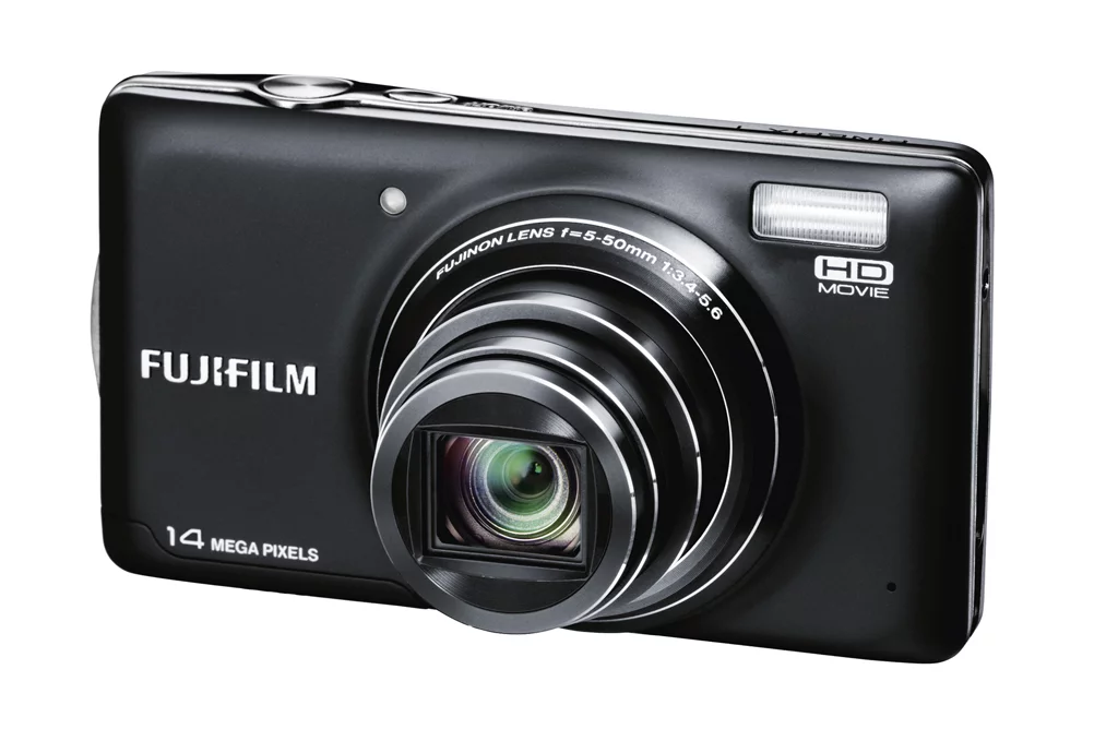 The Fujifilm FinePix T350 with lens open