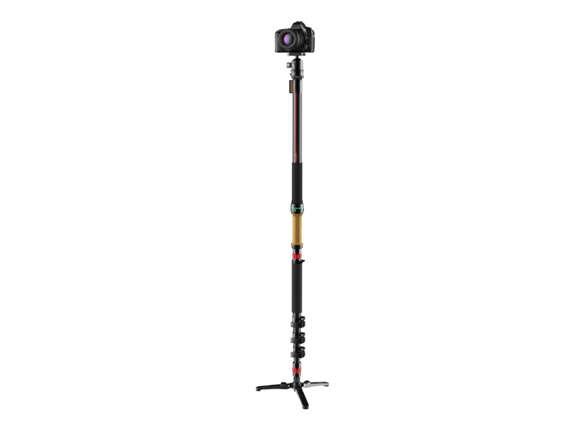 Mounted on a monopod base