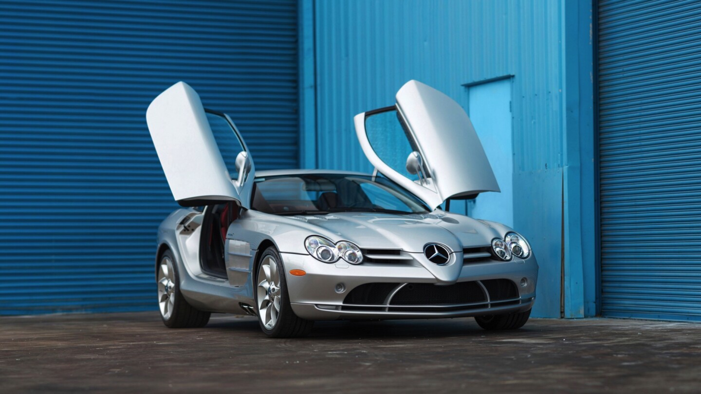 The 2005 Mercedes-Benz SLR McLaren exceeded the previous best price at auction for the model ($412,500) when it fetched $495,000