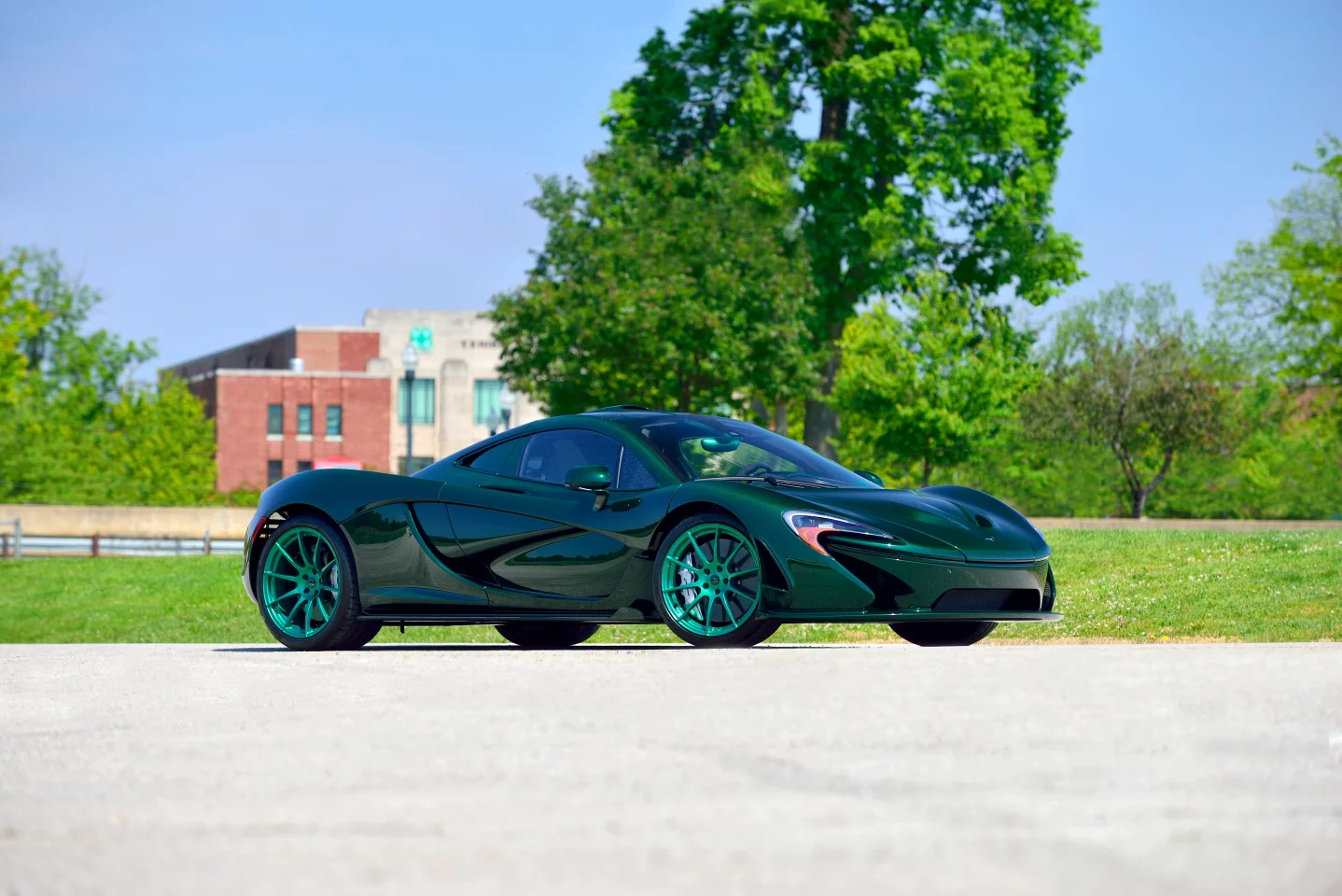 The original paintjob was actually naked carbon fiber, but the car was sent back to McLaren for this finish