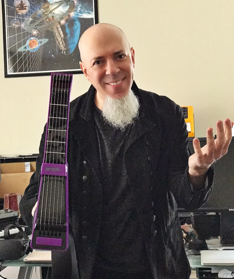 Dream Theater's Jordan Rudess with the jamstik+, which now has direct support in his award winning GeoShred virtual guitar and effects app