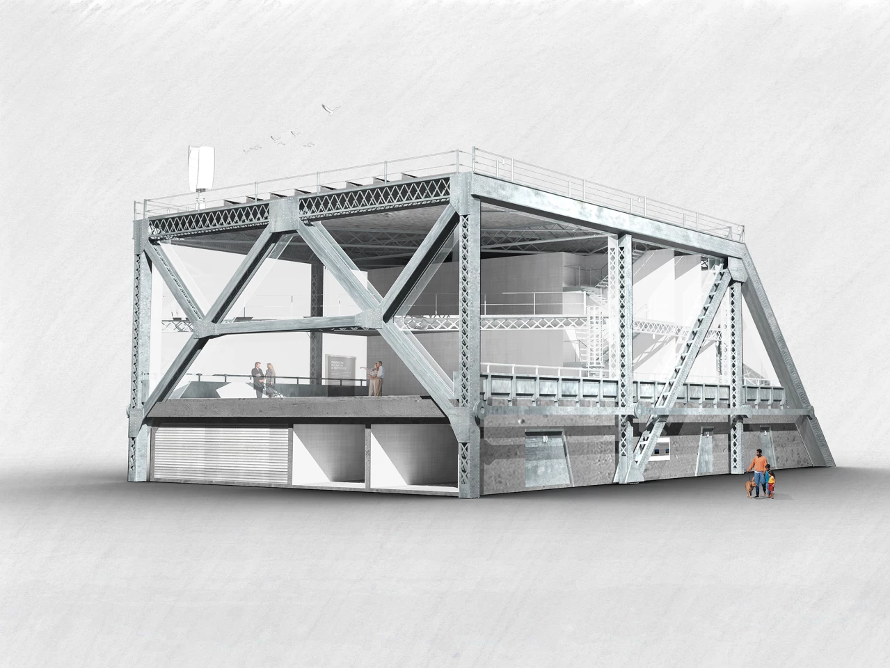 A render of how the rear of the house could look