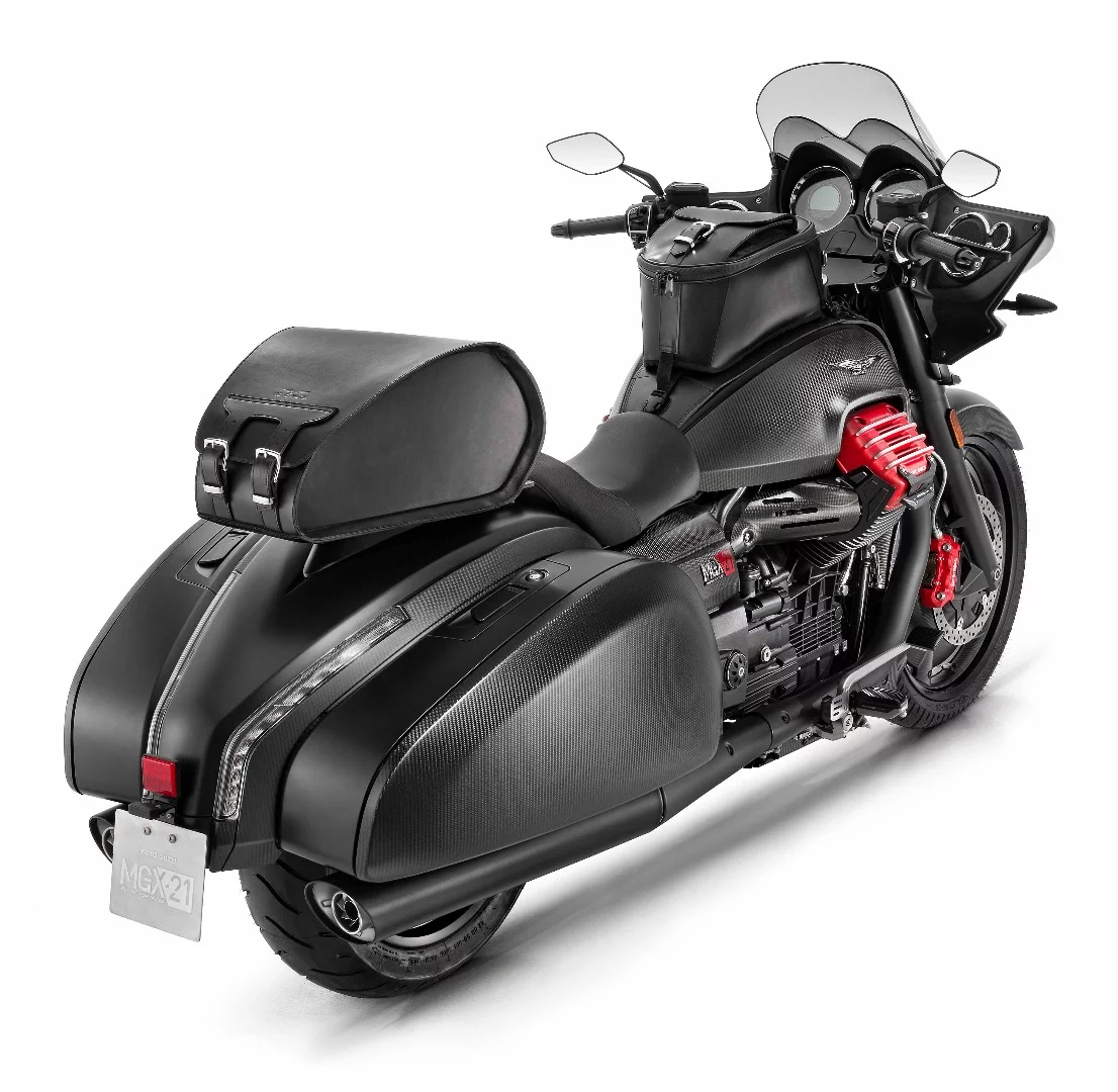 A fully kitted out Flying Fortress with tank and top bags