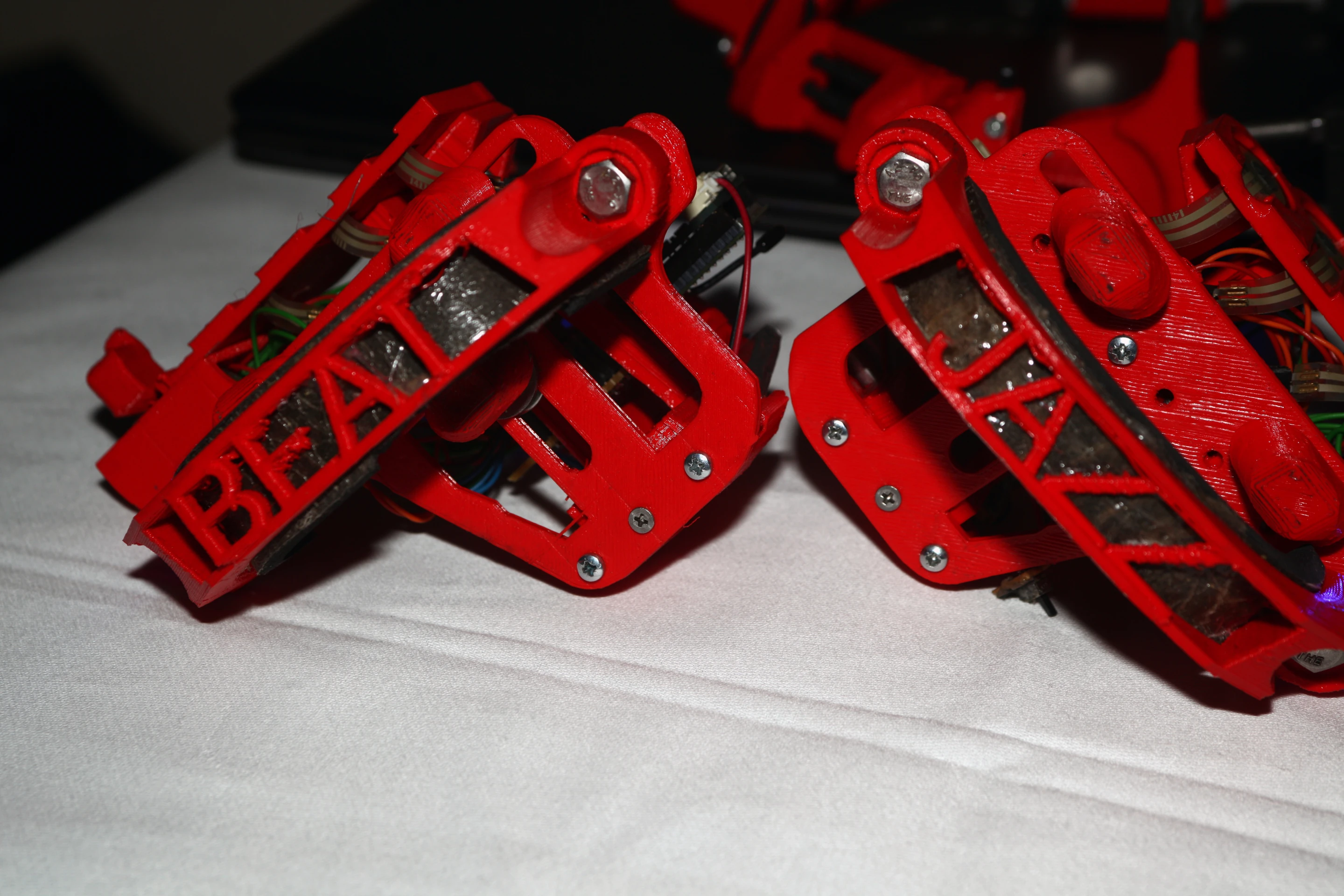 The Beatjazz system's wireless hand controllers are played using modified saxophone fingerings