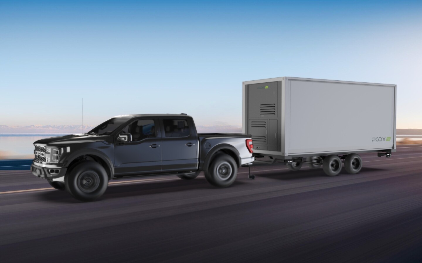 The Grande S1 is designed to be towed by a super-duty pickup truck