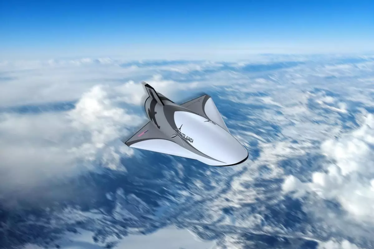 The Talon-A could be lifted into the air aboard Stratolaunch’s carrier aircraft