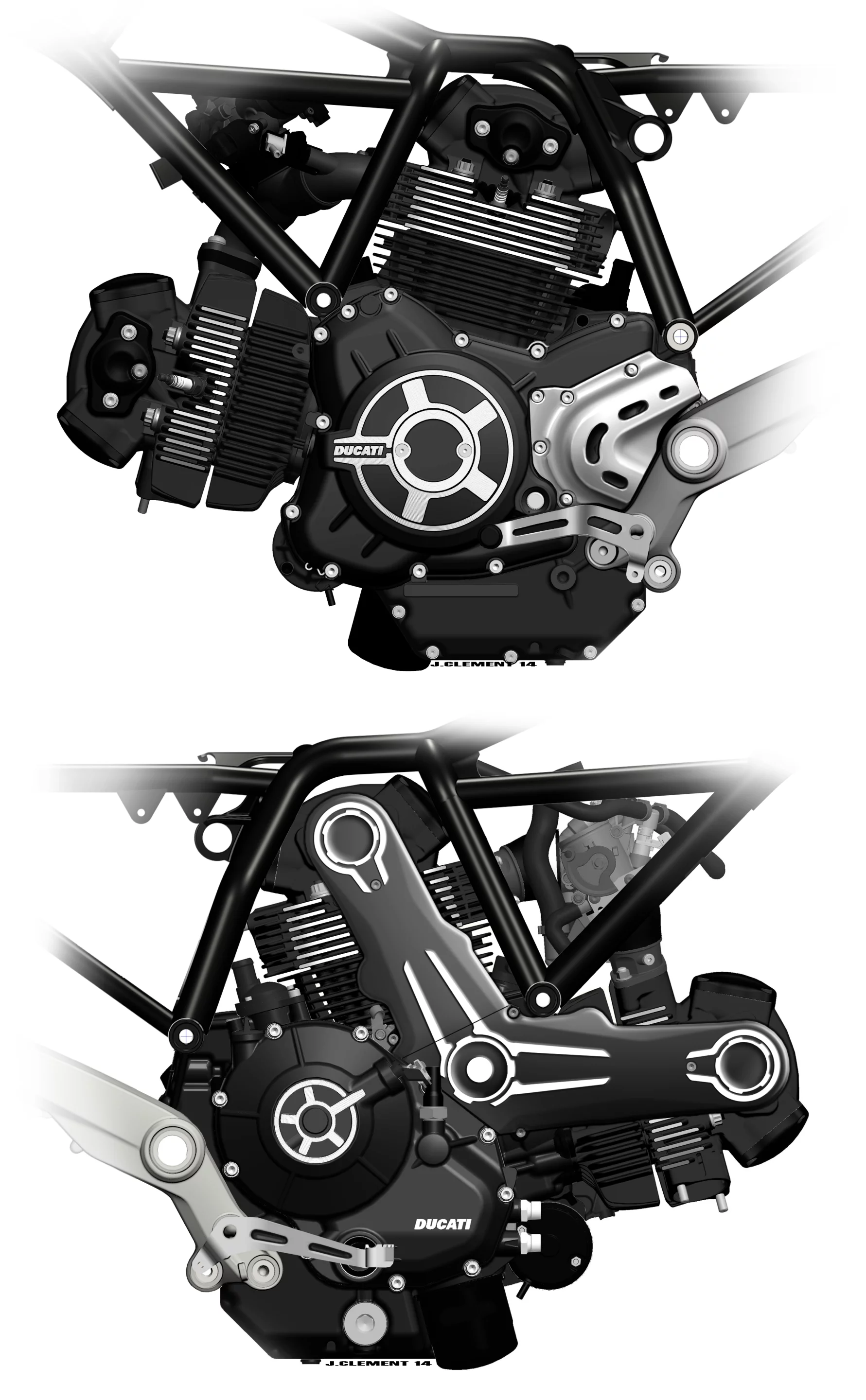The Ducati Scrambler's 803 cc engine