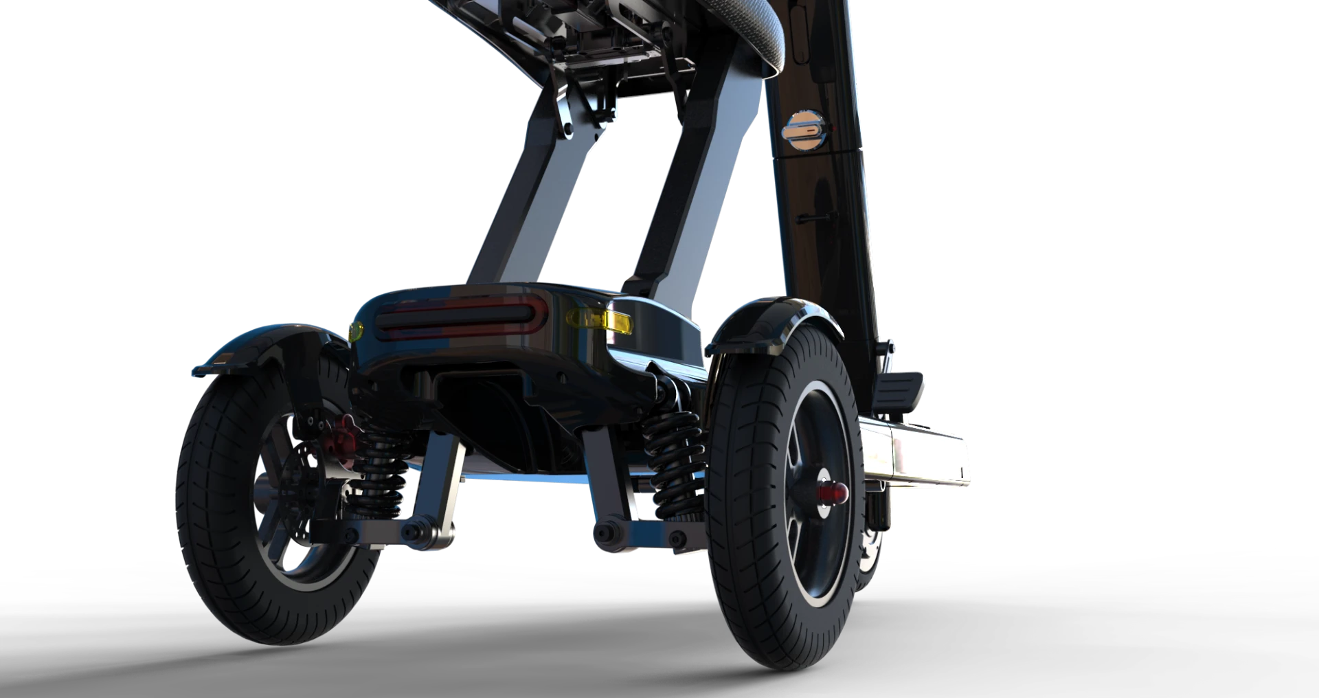 The R1 has a dual rear suspension system