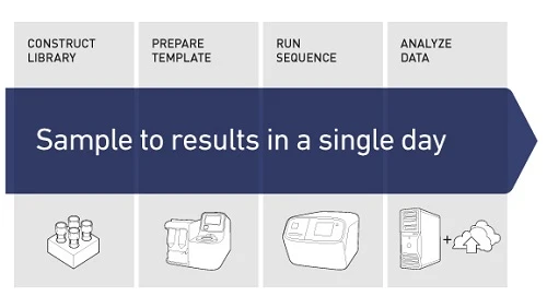 The single day workflow of the Ion Proton Sequencer by Life Technologies