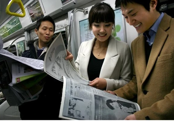 The 19-inch LG e-paper