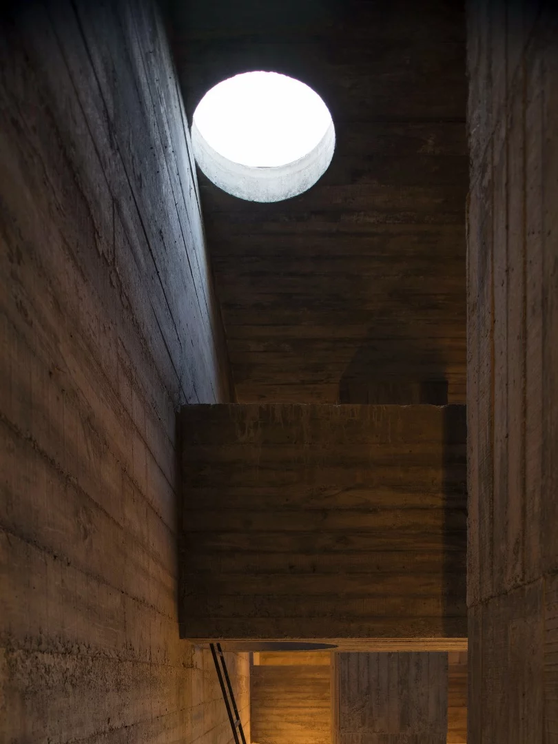 An oculus provides additional daylight inside Loba House