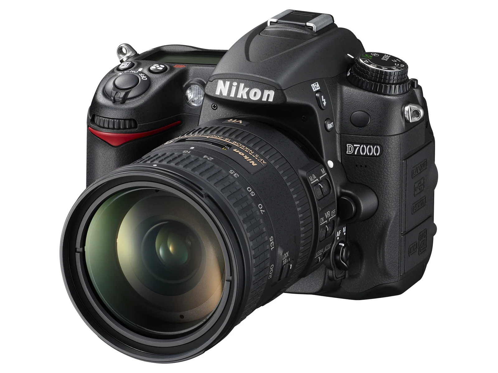 The D7000 has a standard ISO100 to ISO6400 range, with expansion up to ISO25600