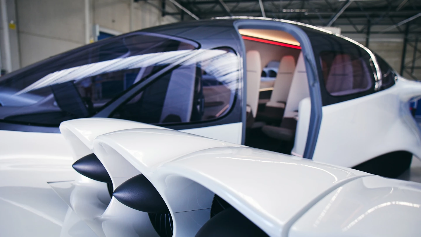 A full-sized model of the seven-seat Lilium aircraft has been built, giving a great look at the interior