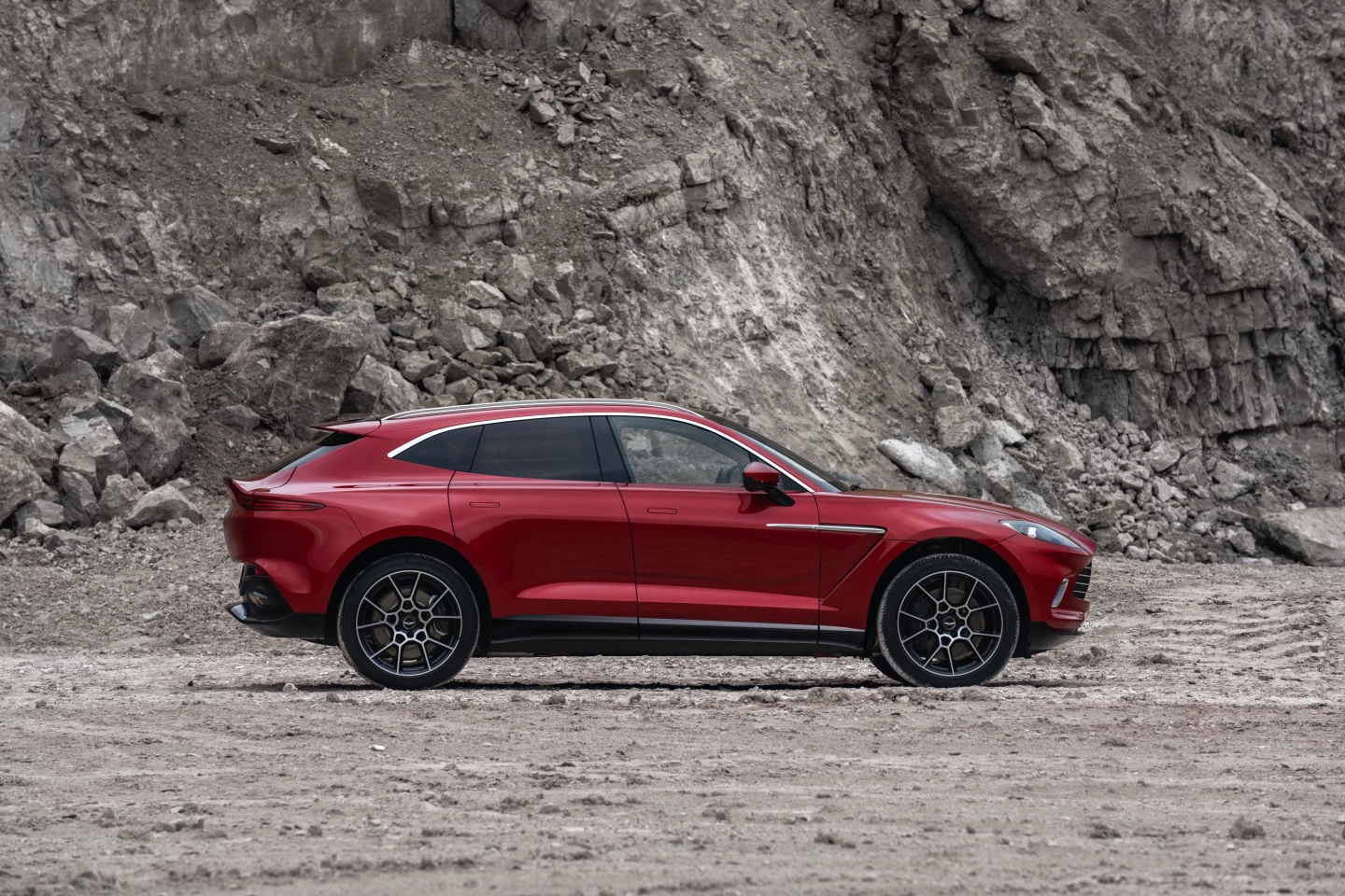 The Aston Martin DBX's adaptive triple chamber air springs enable variable spring stiffness