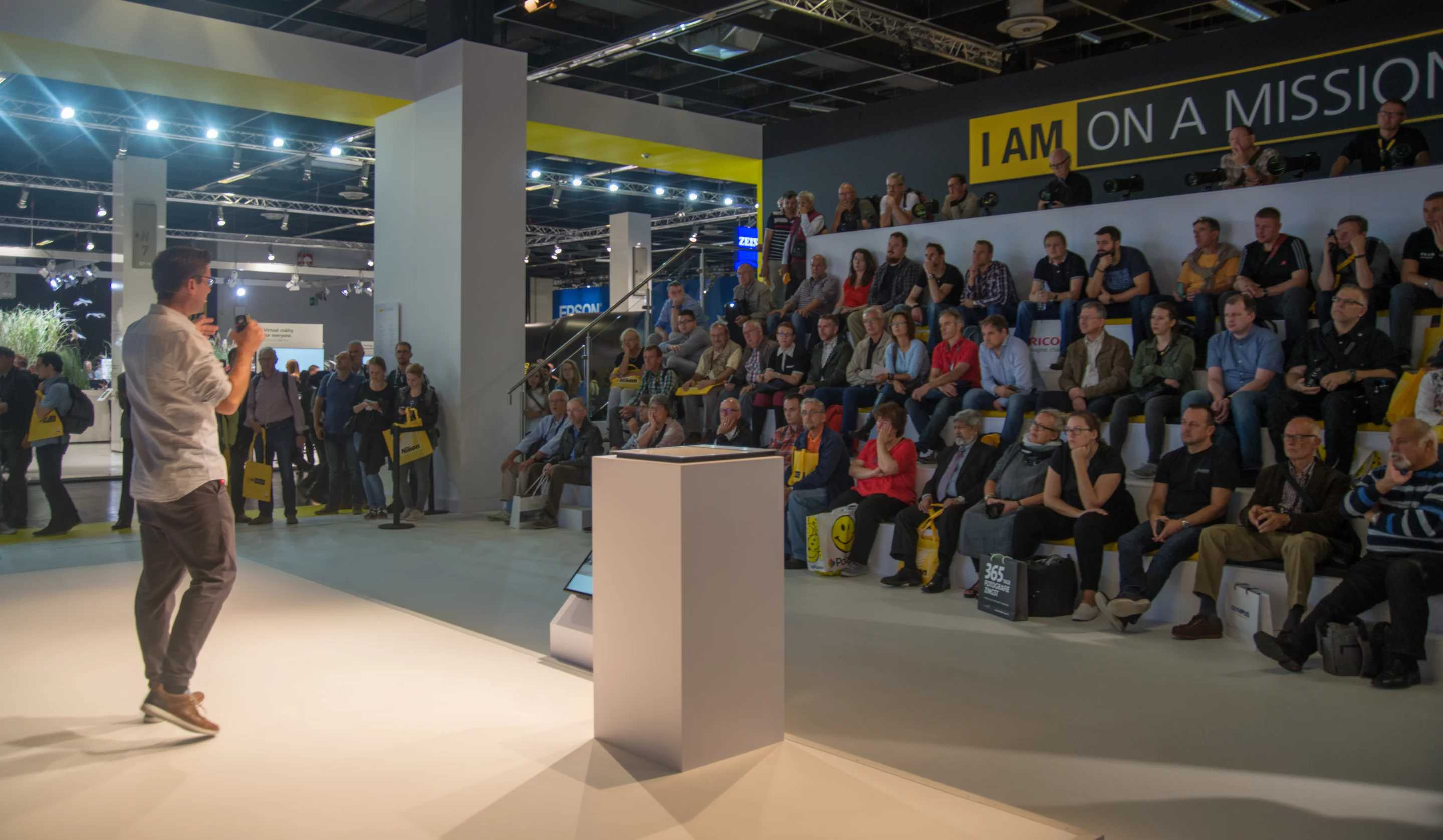 Over at the Nikon stand stage there were a series of photographers talking about their work