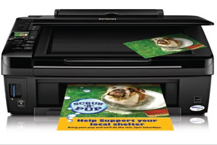 The Epson Stylus NX420 all-in-one printer/copier/scanner sells widely for under US$100 - the cheapest wireless-n device of its type on the market