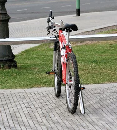 The flipphandle is a bicycle handlebar stem that lets riders turn their handlebars sideways, so the bike can be more easily stored