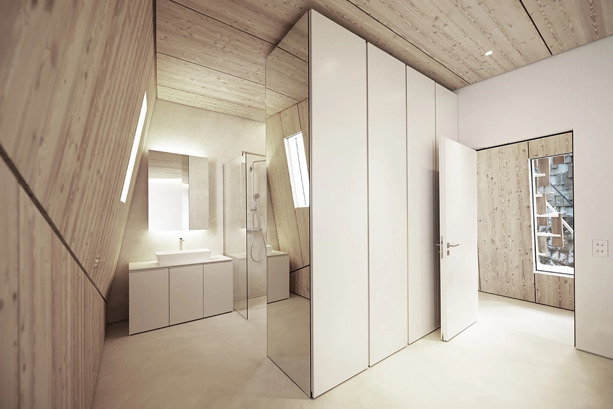 Master bedroom with private bathroom