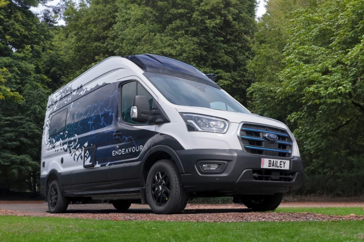 Bailey looks into the future with the innovative, Ford E-Transit-based Endeavor EV camper van