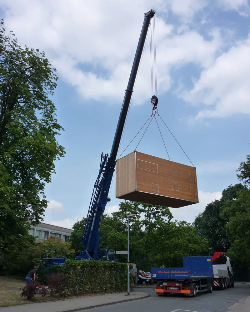 HomeBox has been designed so it can be easily transported to various locations for temporary or permanent use