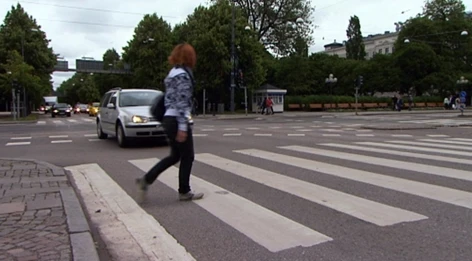 The Volvo S60 has added driver and pedestrian safety features including the ability to recognize pedestrians and automatically apply the vehicle's brakes when a collision is imminent