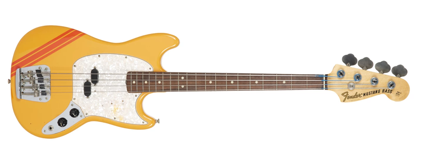 Bill Wyman's 1969 Fender Mustang Bass Competition Orange finish serial