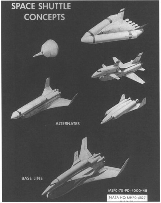 Early space shuttle concepts (Image: NASA)