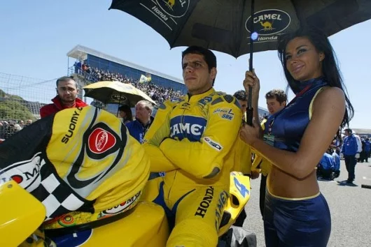 Alex Barros put in one of the rides of the race to come through the field and nearly grab a podium