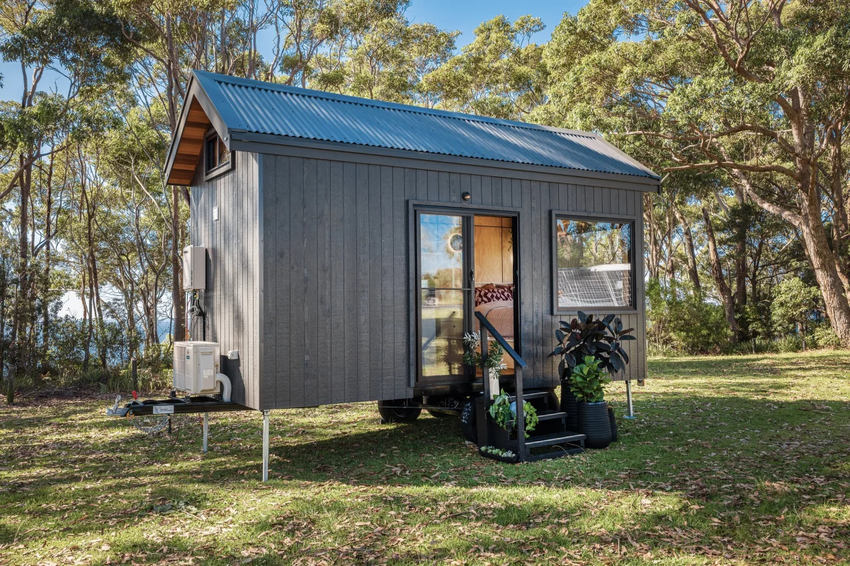 The Five Four is a compact tiny house with a length of just 5.4 m (17.8 ft) yet sleeps up to four people
