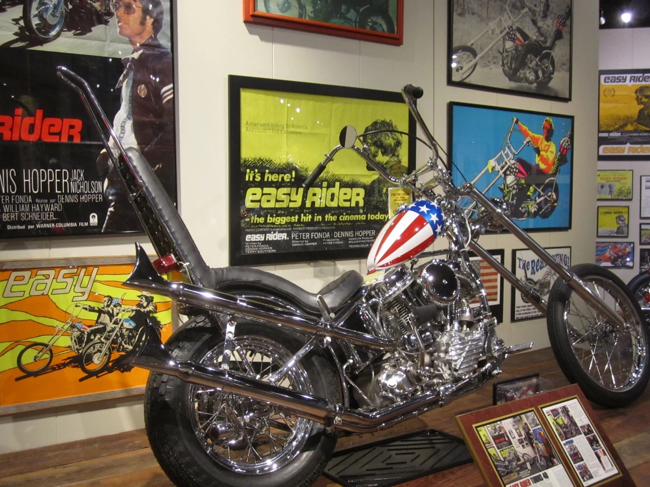 The Captain America machine has spent quite some time on display at the National Motorcycle Museum in Anamosa, Iowa and this image is courtesy of the museum.