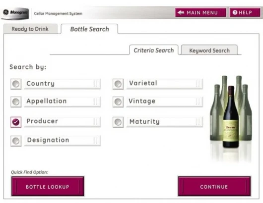 a screenshot from the wine inventory and management system
