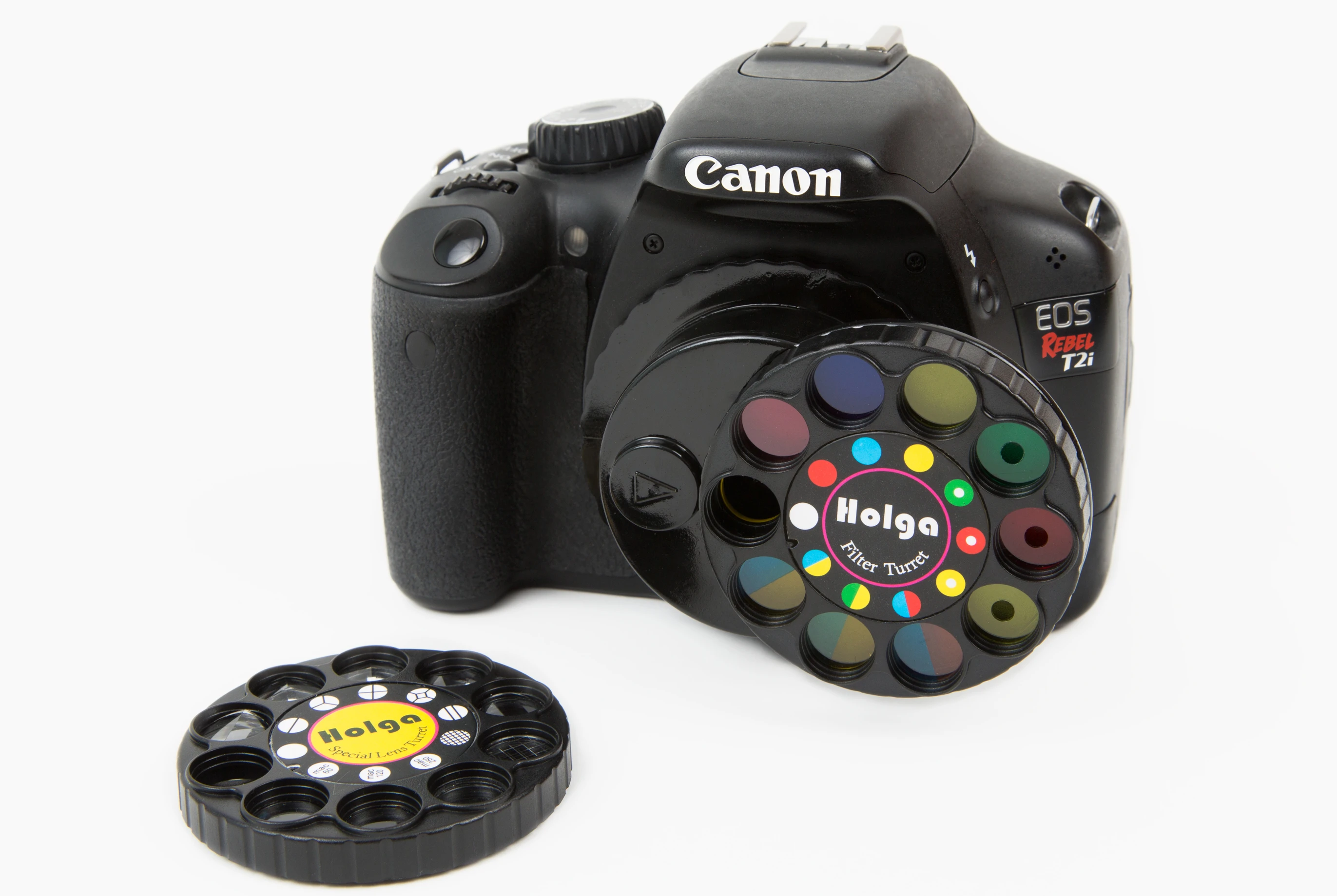 Both wheels feature an empty hole for taking images with no additional effect
