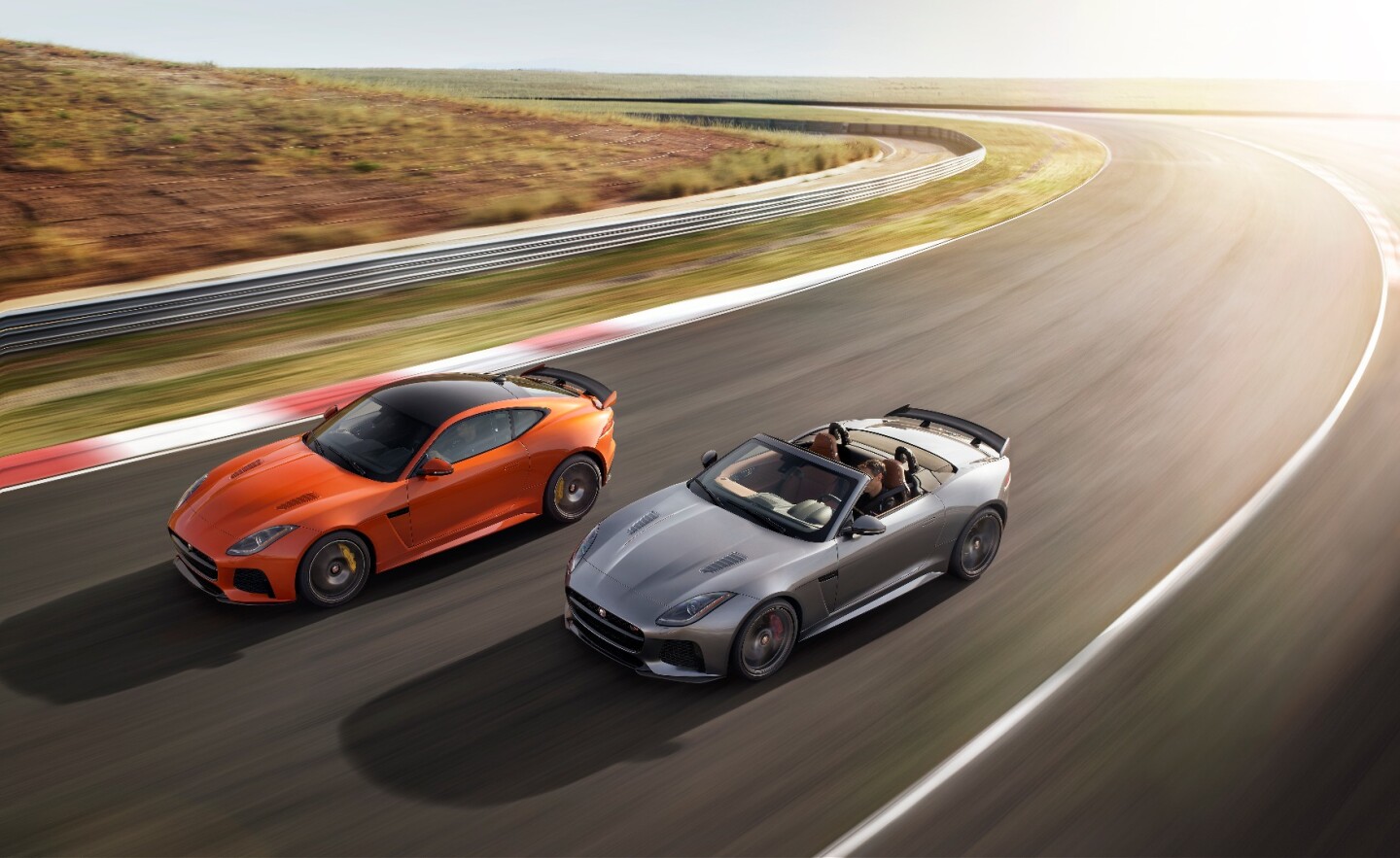 The Jaguar F-Type SVR comes in convertible or coupe variants