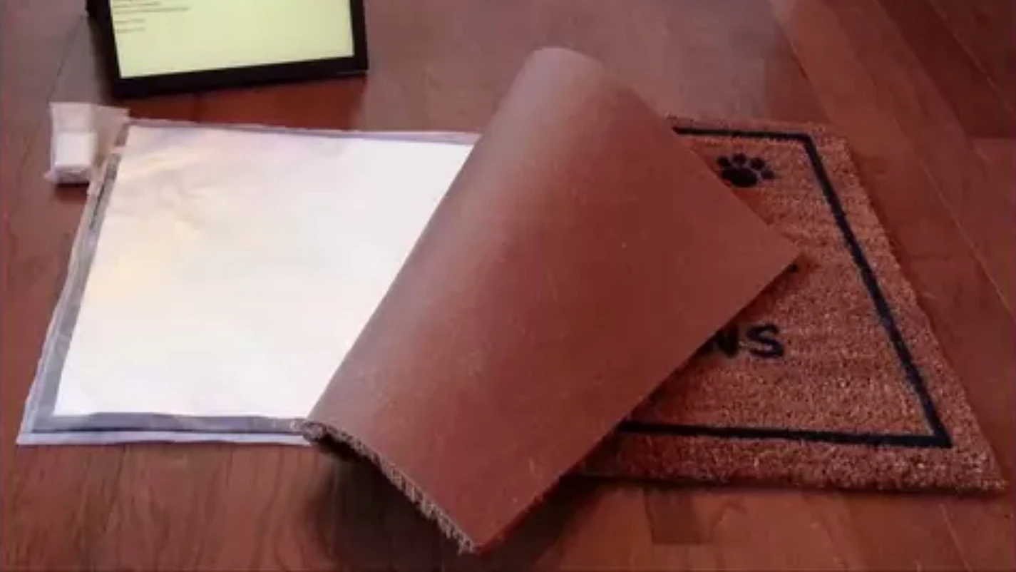 The SmartMat is a Wi-Fi enabled device designed to fit under a regular doormat