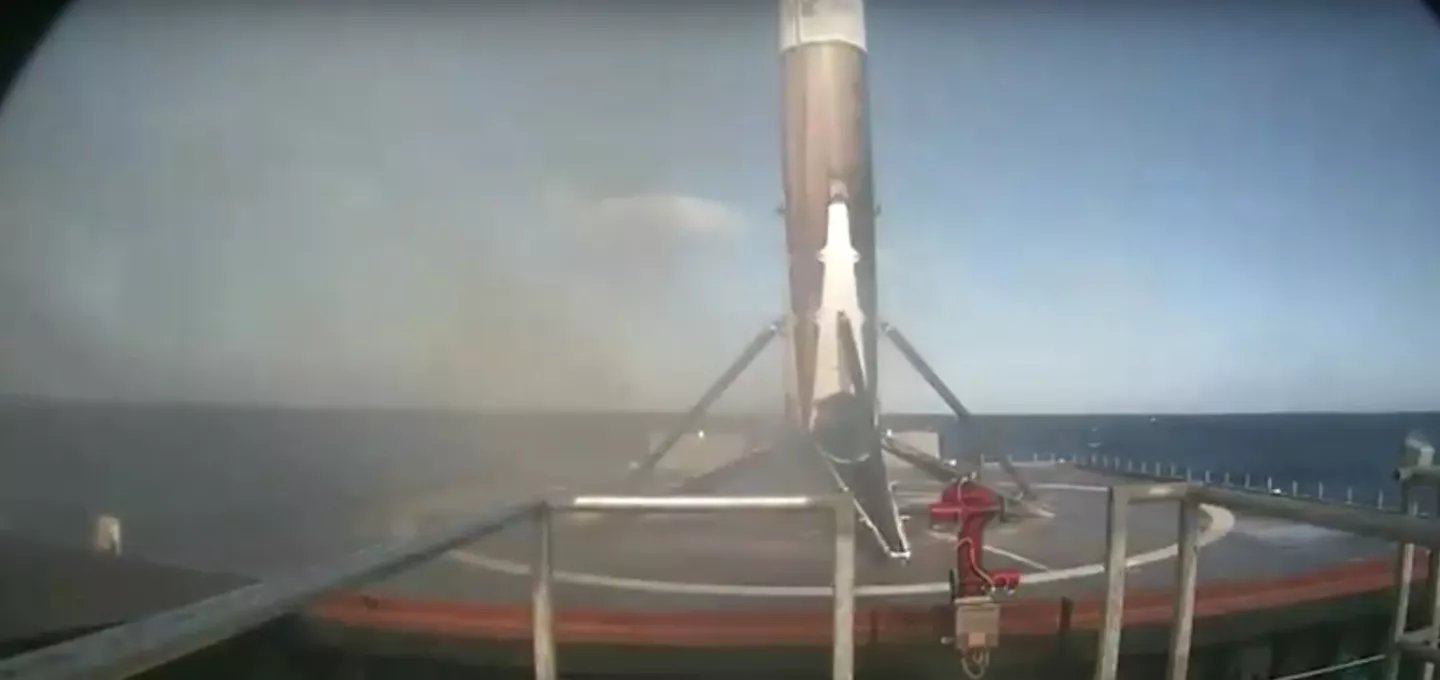 Falcon 9 on the sea barge