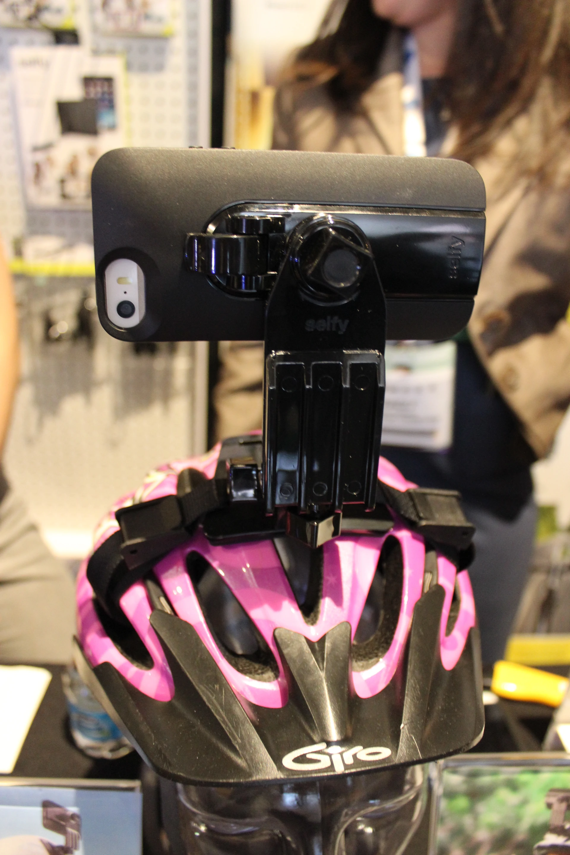 One of the helmet mounts