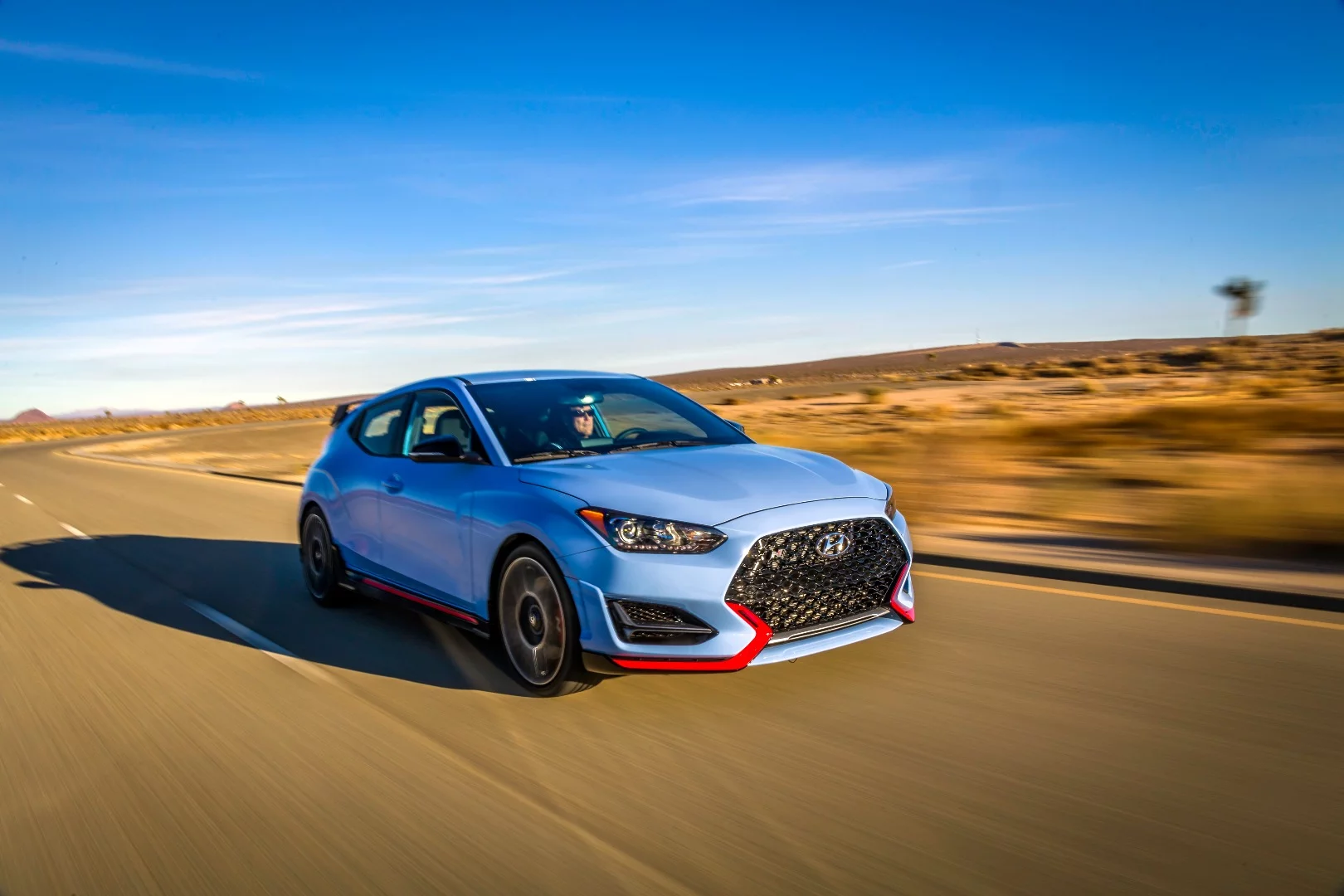 A close-ratio, short-throw six-speed manual transmission is standard on the Veloster N and includes downshift rev matching