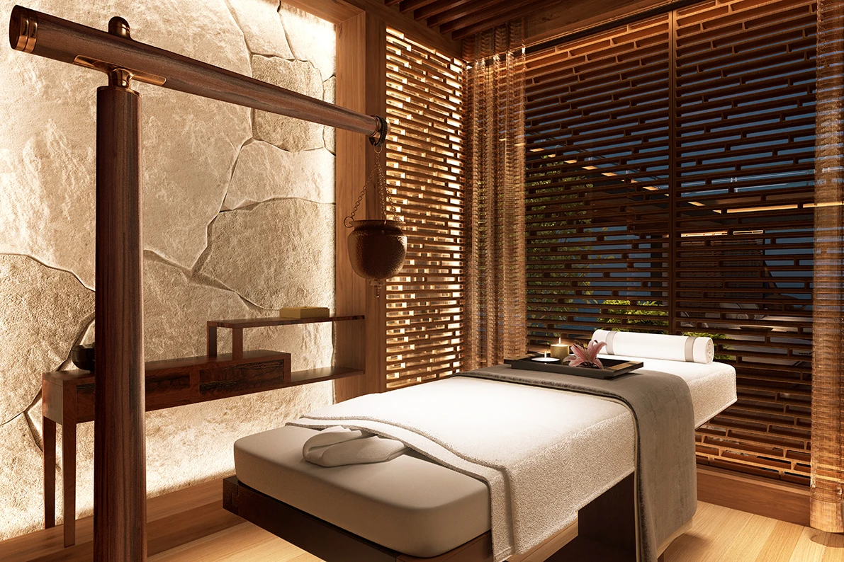 A peek inside the spa room