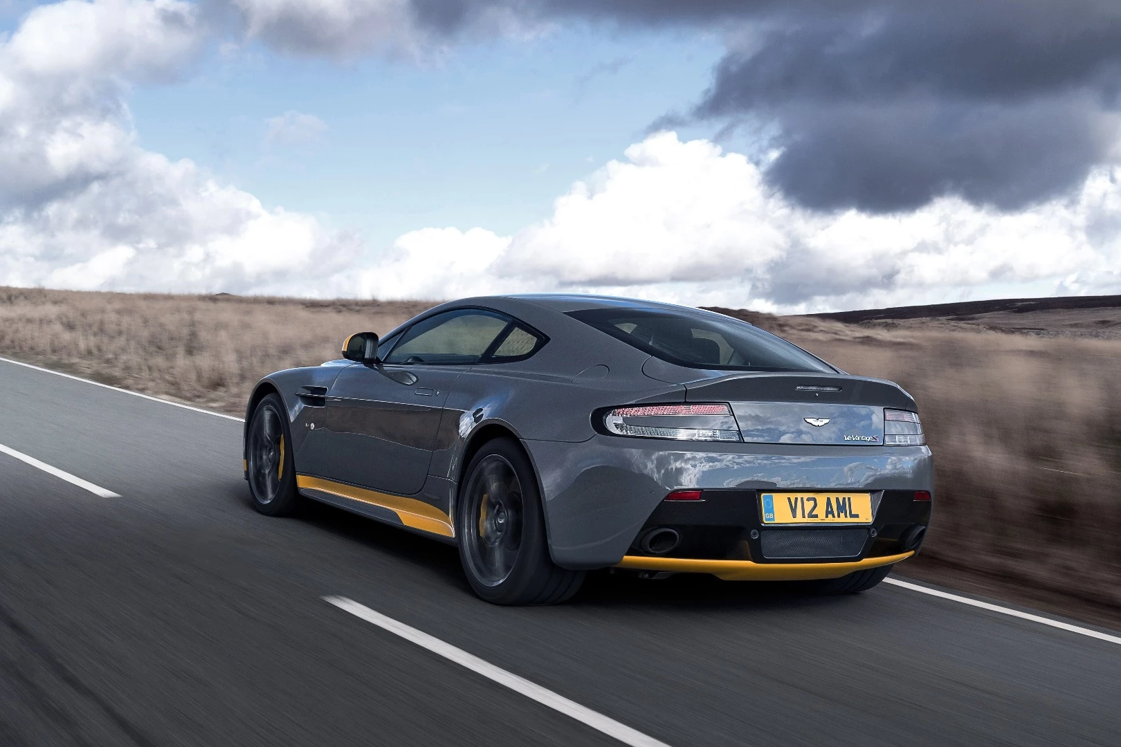 The V12 Vantage S on the move