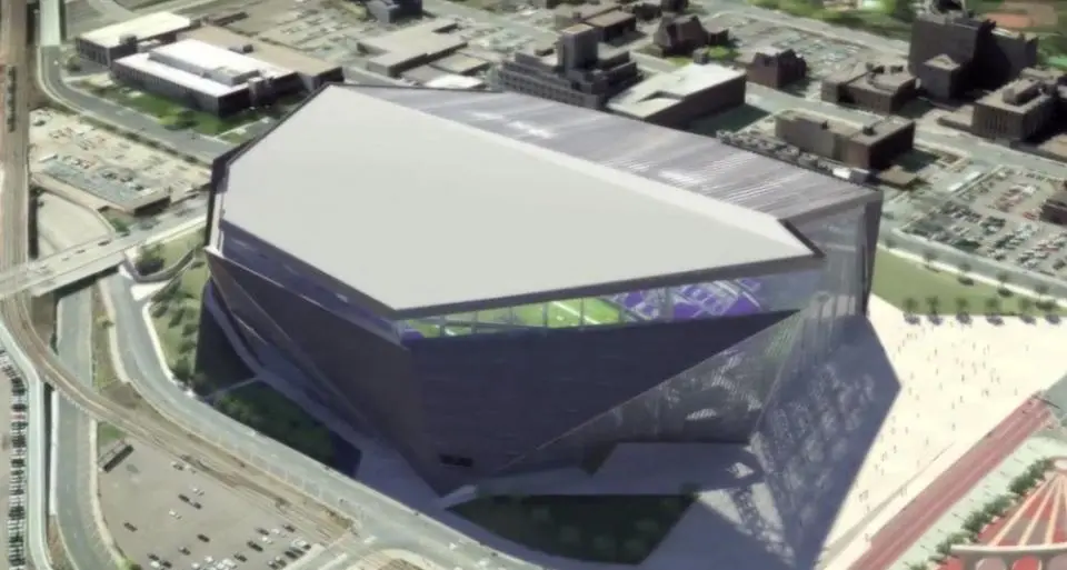 Perspective view of the Viking Stadium