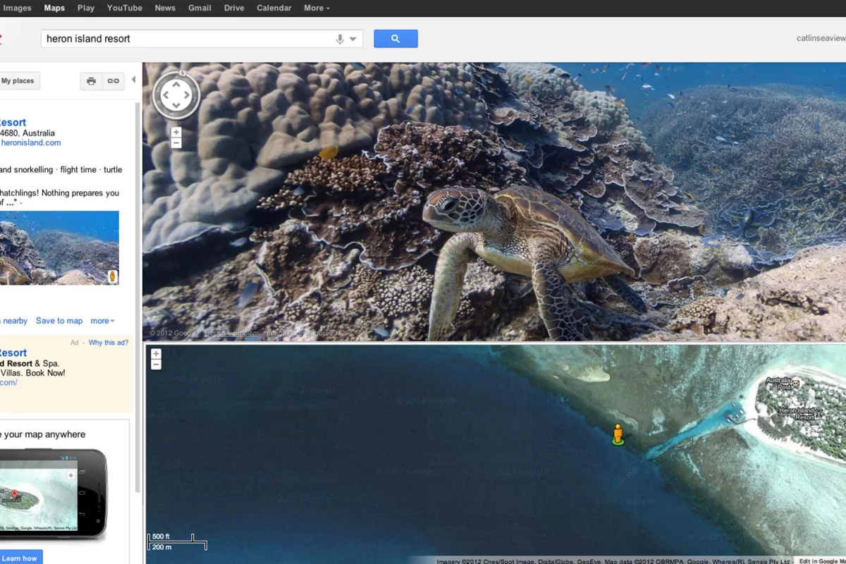 Google Maps now lets users virtually "walk" underwater in Street View to see panoramic views of ocean life and coral reefs from around the world