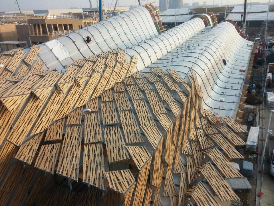 The China Pavilion for Milan Expo 2015, by Tsinghua University's Academy of Art and Design and New York architects Studio Link-Arc won the Beauty of Wood – Innovation prize